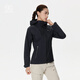 KOLON SPORT/可隆防水沖鋒衣 女子戶(hù)外防風(fēng)透濕撞色連帽3L夾克外套 LKJK5MNT06-BK 黑色 S 160/84A