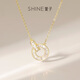 萱子（SHINE）飾品羅馬圓環(huán)毛衣項(xiàng)鏈小眾女鎖骨鏈禮物送女友12393030013 黃色 45cm 1個(gè)