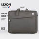 樂(lè )上（LEXON）商務(wù)14英寸筆記本電腦包休閑時(shí)尚男斜挎手提公文包單肩公事包 15.6英寸 暖灰色327