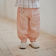 OAK FAMILY夏季女童褲子寶寶束腳褲兒童休閑褲運動(dòng)褲長(cháng)褲 芭蕾粉 90 cm