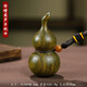 黛菲曼綠檀木葫蘆手把件紫檀木雕刻隨身文玩創(chuàng)意擺件實(shí)木把玩件吊墜 綠檀木葫蘆手把件