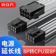 倍立方CPU8pin加長(zhǎng)20cm一分二延長(zhǎng)線 主板CPU8pin轉(zhuǎn)雙8pin(4+4)鍍銀