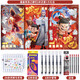 QiLi涂色繪畫(huà)本哪吒描摹本之魔童鬧海周邊敖丙申公豹涂鴉本兒童畫(huà)畫(huà)本手繪填色本哪吒圖畫(huà)本 魔童鬧海之哪吒【全套三本+大禮包】