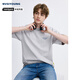 納維凱爾意大利小帆船男涼感防曬速干時(shí)尚圓領(lǐng)短袖T恤3325505502 灰 2XL 