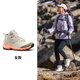 迪卡儂徒步鞋女戶外休閑登山鞋女防滑防水透氣春秋中幫 MH500 淺白堊灰 38