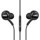 愛(ài)科技三星S8/S9適用耳機note20入耳式線(xiàn)控S23重低音S10手機耳機 3.5mm圓插口/線(xiàn)控帶麥(黑色)AK