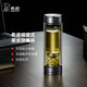 希諾雙層玻璃杯磁吸式茶水分離杯子男高檔茶杯水杯XN-7012紫灰色300mL