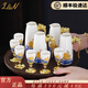 L&N酒具套裝十二生肖陶瓷分酒器一帆風(fēng)順白酒杯中式酒盅禮盒 十二生肖酒具【六壺六杯】
