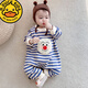 G.DUCKKIDS童裝嬰兒連體衣春秋季哈幼新生男女寶寶衣服薄款外穿爬款純棉a類 藍(lán)色面包超人 長袖 73cm 適合年齡5-12個月寶寶