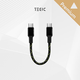 特極客（TEGIC）100W 編織磁吸短線(xiàn)數據電量傳輸線(xiàn) C-C 16厘米 牢固雙頭數據線(xiàn) C to C 100W 黑 C to C 100W