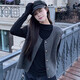 妙奕嘉馬甲女小香風(fēng)針織馬甲坎肩針織衫開(kāi)衫內搭背心女士外穿洋氣高級感 灰色小金扣法式針織馬甲 均碼 【建議130斤以?xún)取? title=