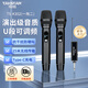 得勝（TAKSTAR）TS-K300充電無(wú)線(xiàn)麥克風(fēng)家庭KTV吉他彈唱K歌會(huì )議主持舞臺演出話(huà)筒一拖二網(wǎng)紅直播設備 推薦TS-K302一拖二丨充電版