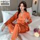 莫代爾女士睡衣女仿真絲面料冰絲性感家居服春秋可外穿長(zhǎng)袖少女睡衣夏季