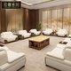 巖謝承閣（YARXCHEG）接待室辦公沙發(fā)商務(wù)會(huì )客區貴賓休息區會(huì )議皮藝單人位沙發(fā)茶幾組合 高檔西皮單人位2張+條幾1張