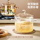 JCZS德國(guó)品質(zhì)高硼硅玻璃鍋明火耐高溫小奶鍋透明湯鍋電陶爐專(zhuān)用燉鍋煲 高硼硅玻璃煲(雙耳小號(hào) 14寸 1.3L