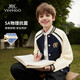 英氏（YEEHOO）男童外套兒童棒球服中大童裝學(xué)院休閑百搭時(shí)尚秋裝 藍色 130