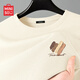 名創(chuàng)優(yōu)品（MINISO）重磅長袖t恤男春秋季質(zhì)感華夫格青少年休閑潮流打底衫 淺米 L