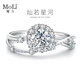 MoLi培育鉆鉑金石18k金燦若星河鉆戒指求婚婚結婚女1克拉情人節禮物 鉑金培育鉆D/VVS/3EX上海IGI證書(shū)禮盒 1克拉優(yōu)品鉆