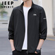 JEEP SPIRIT吉普防曬衣男士夏季冰絲透氣速干外套戶(hù)外薄款夾克衣服 黑色 2XL