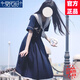 莫代爾學(xué)院風(fēng)jk連衣裙女2025夏季新款元?dú)馍倥昭O(shè)計(jì)感顯瘦薄款透氣裙 藍(lán)色 S 75-90斤
