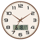 【9成新】京東京造木語(yǔ)系列電子萬(wàn)年歷掛鐘掛墻客廳簡(jiǎn)約鐘表時(shí)鐘35cm/14英寸摩卡棕