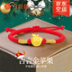 六桂福珠寶平安果黃金手鏈女足金蘋(píng)果紅編繩中秋節禮物送女友老婆生日紀念日 足金吉言金蘋(píng)果手繩