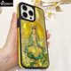 CONRICK 適用蘋果16promax手機(jī)殼天然貝母觀音親膚手感iPhone16pro保護(hù)套全包防摔油畫中式女款 【觀音】親膚手感*全包保護(hù) iPhone16 ProMax