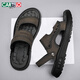 卡帝樂(lè )鱷魚(yú)涼鞋男夏季透氣外穿沙灘鞋男士洞洞鞋軟底涼拖鞋男 1228 灰色 39