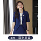 紫魅俏西裝裙子兩件套女春夏季新款職業(yè)裝輕熟風(fēng)西服外套連衣裙套裝大碼 單件  藍(lán)色西裝 3XL