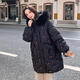 2024冬季新款90鴨絨加肥加大碼羽絨服女孕婦胖mm300斤中長(zhǎng)款外套 黑色（環(huán)保毛領(lǐng)） 2XL 160-190斤