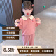 漢唐貝貝女童春裝套裝2025新款洋氣春秋兒童衛(wèi)衣早秋時髦寶寶春季運動純棉 粉色 110 (建議98-105cm 3-4周歲）