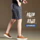 外穿短褲男夏季薄款2025新款透氣棉彈格子高端中褲休閑五分褲子男 KB-531塔灰色 31 =2尺4