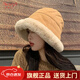 笙格兒 帽子女冬季時(shí)尚保暖加厚加絨蒙古帽戶(hù)外毛線(xiàn)帽學(xué)生毛絨秋冬天騎車(chē)百搭漁夫雷鋒帽 卡其 均碼