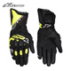 Alpinestars SP-3 a星摩托車騎行長手套防摔羊皮透氣騎士機(jī)車男士皮手套 黑/黃/白熒光158 L