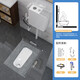 科勒（KOHLER）新款衛浴巖板蹲便器家用蹲坑式?jīng)_水箱整套裝陶瓷便坑衛生間灰色 112阿瑪灰+018水箱(帶彎后排水)