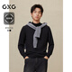 GXG男裝 2024年秋冬新品GXG男士含羊毛半高領(lǐng)毛衣打底針織衫男 黑色 M