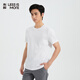 利郎【莫代爾提花】T恤男親膚舒適清爽針織短袖上衣白色XL(175)
