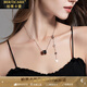 柏蒂卡蕾彩金色小蠻腰項鏈女簡(jiǎn)約氣質(zhì)鎖骨鏈520節日生日禮物送女友送老婆 黑陶瓷 【白金色項鏈】