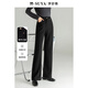 夢(mèng)舒雅商場(chǎng)同款黑色四面彈微喇褲女2025春秋款高腰百搭修身提臀休閑褲女