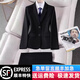 古緹琪職業(yè)西裝套裝女酒店經(jīng)理工作服春秋職業(yè)裝女裝套裝正裝女西服外套 黑色西服 XL