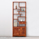 古尚古紅木家具非洲花梨（學(xué)名：刺猬紫檀）博古架雕花新中式落地實(shí)木古董架置物架隔斷客廳展示柜 75雕花博古架（右抽）75*30*198