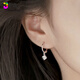 JEA · PIE精品2025新款鉑金耳墜P*T950閃鉆耳環(huán)女氣質(zhì)輕奢白金耳釘20 鉑金魔方耳扣