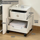 高嘉科辦公室打印機置物架落地小推車(chē)文件收納架桌下多層可移動(dòng)儲物架子 收納筐推車(chē)-二層 42x56cm