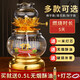 善揚(yáng)玻璃油燈供佛燈酥油燈家用油燈供佛防風(fēng)供燈長明燈蓮花油燈座燈盞酥油供佛 佛字款-可燃5天