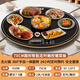 火暖星暖菜板熱飯菜保溫加熱板圓形餐桌自動(dòng)旋轉(zhuǎn)盤家用帶火鍋多功能商用 【智能款黑】手自旋轉(zhuǎn)一體暖菜板（無(wú)火鍋） 70CM