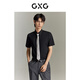 GXG男裝  多色簡(jiǎn)約大氣百搭免燙短袖襯衫  夏季新款 黑色 M