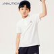 NAUTICA【兒童基本款】諾帝卡童裝 男童大童POLO衫夏季短袖半袖T恤抑菌 白 色-涼感抗菌面料 140