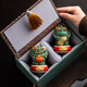 錦山堂故宮文創(chuàng)招財(cái)貔貅桌面擺件開(kāi)業(yè)喬遷禮品生日禮物送朋友長(zhǎng)輩伴手禮 好事發(fā)生-彩金貔貅+鑼鼓【錦繡禮盒】