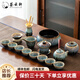 薈云軒窯變功夫茶具套裝家用客廳泡茶壺茶杯辦公室蓋碗茶具送禮盒裝 天目釉【側(cè)把壺套組】