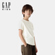 Gap男女童2025春季新款純棉小熊刺繡短袖T恤百搭兒童裝上衣756113 奶白色 160 cm(14-15歲) 亞洲尺碼